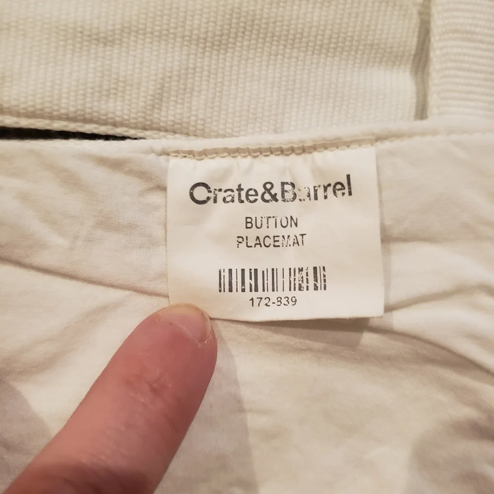 Crate & Barrel Button Placemats Lot of 3